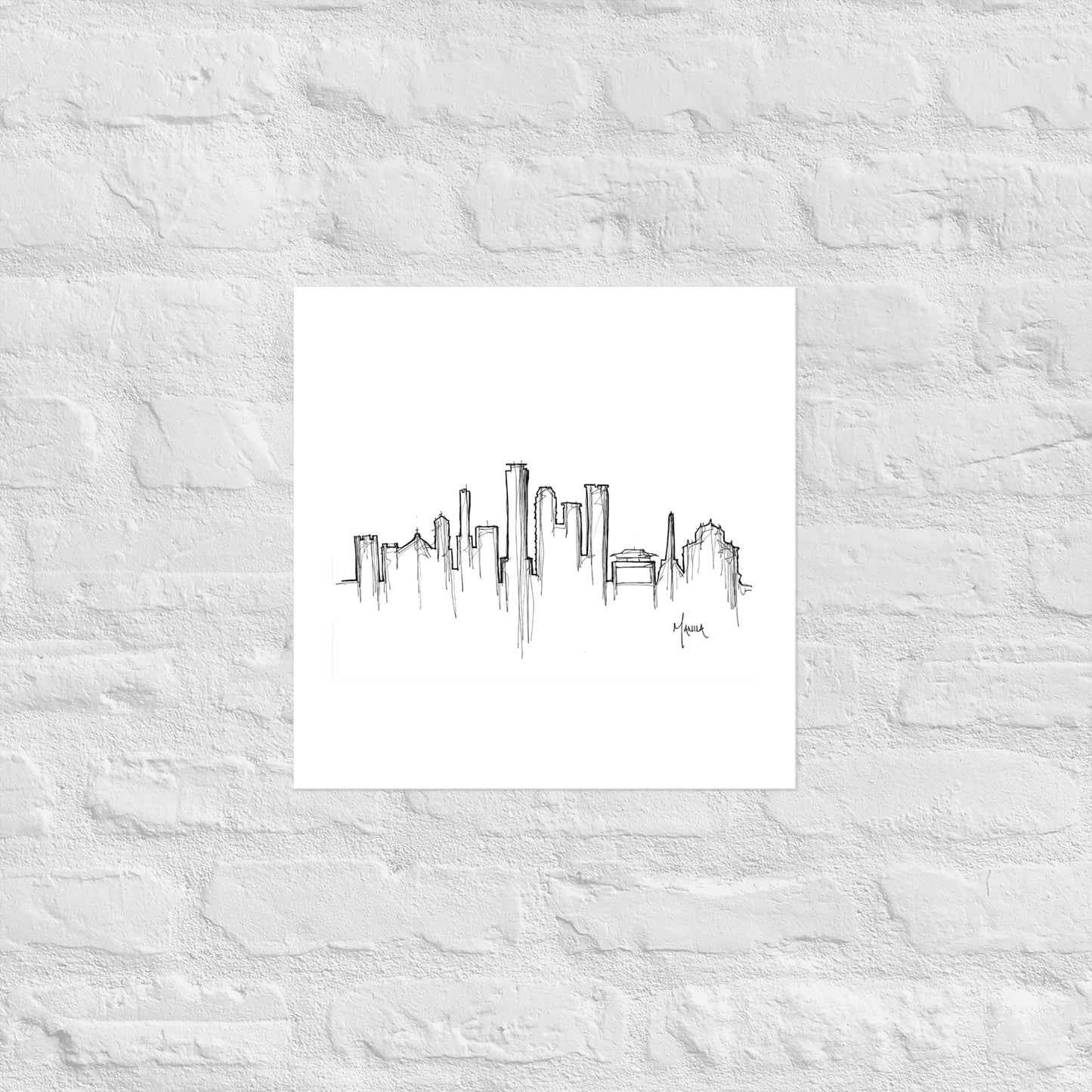 Manila Philippines Skyline Art Print, Manila Print, Manila Poster, Wall Art, Original Art Minimalist Art Travel Gift Home Decor Office Decor