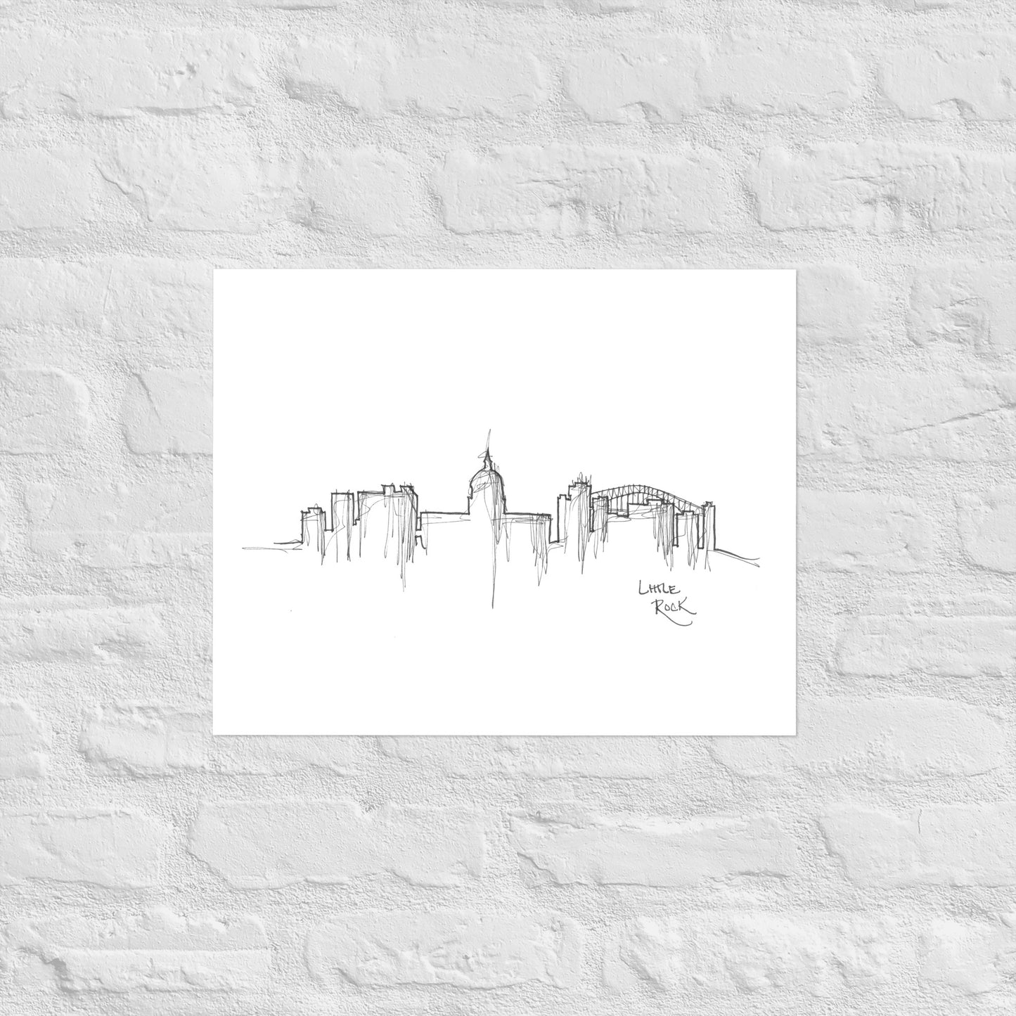 Little Rock Skyline Art Print, Little Rock Print, Little Rock Poster, Wall Art, Original Art Minimalist Art Travel Gift Home Decor Office