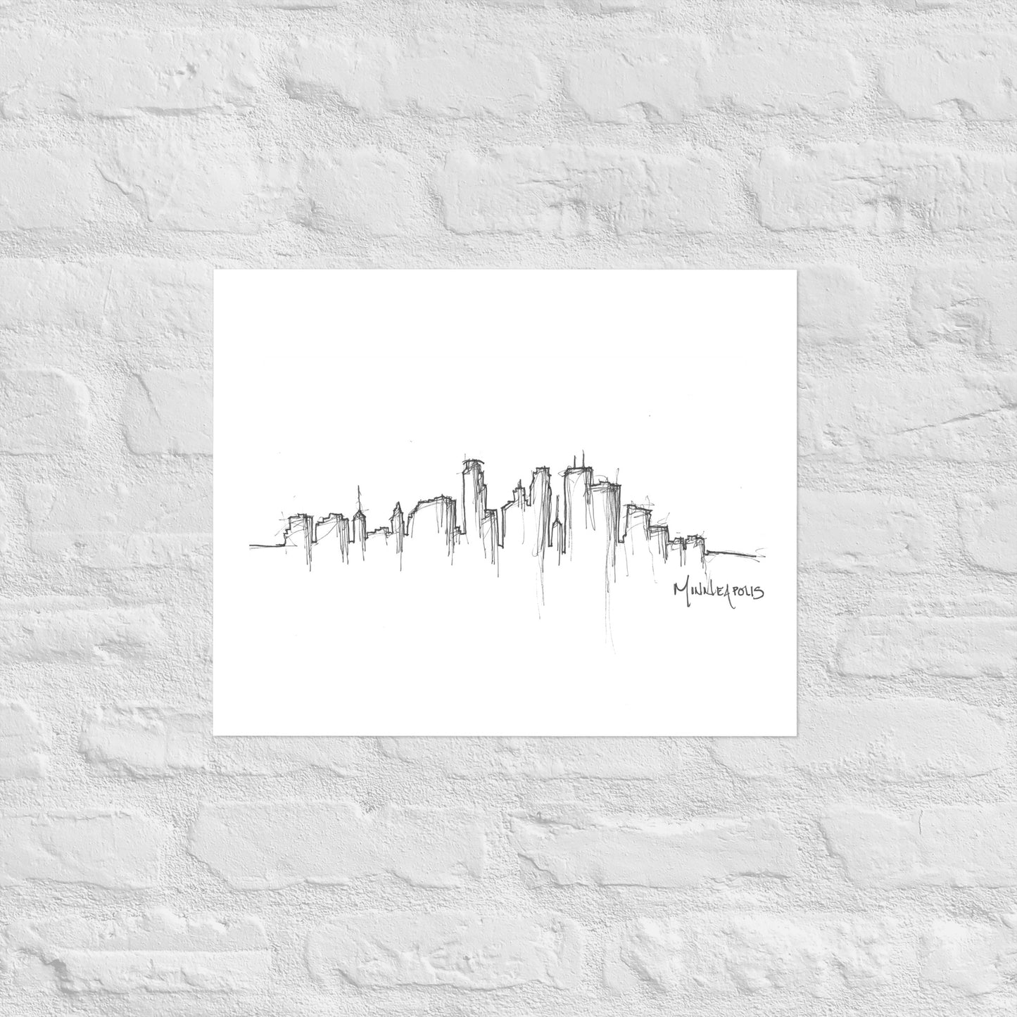 Minneapolis Skyline Art Print, Minneapolis Print, Minneapolis Poster, Wall Art, Original Art, Minimalist Art, Travel Gift, Home Decor