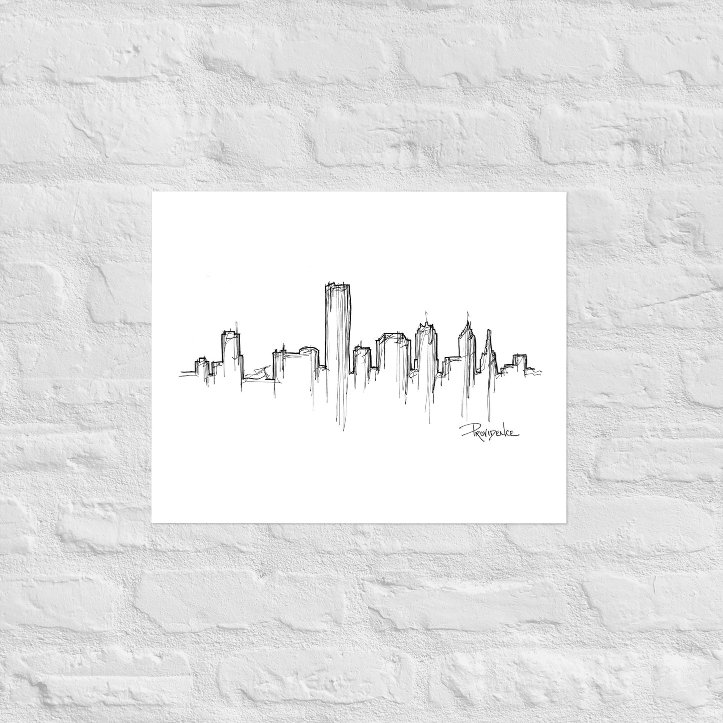 Providence Skyline Art Print, Providence Print, Providence Poster, Wall Art, Original Art, Minimalist Art, Travel Gift, Home Decor, Office
