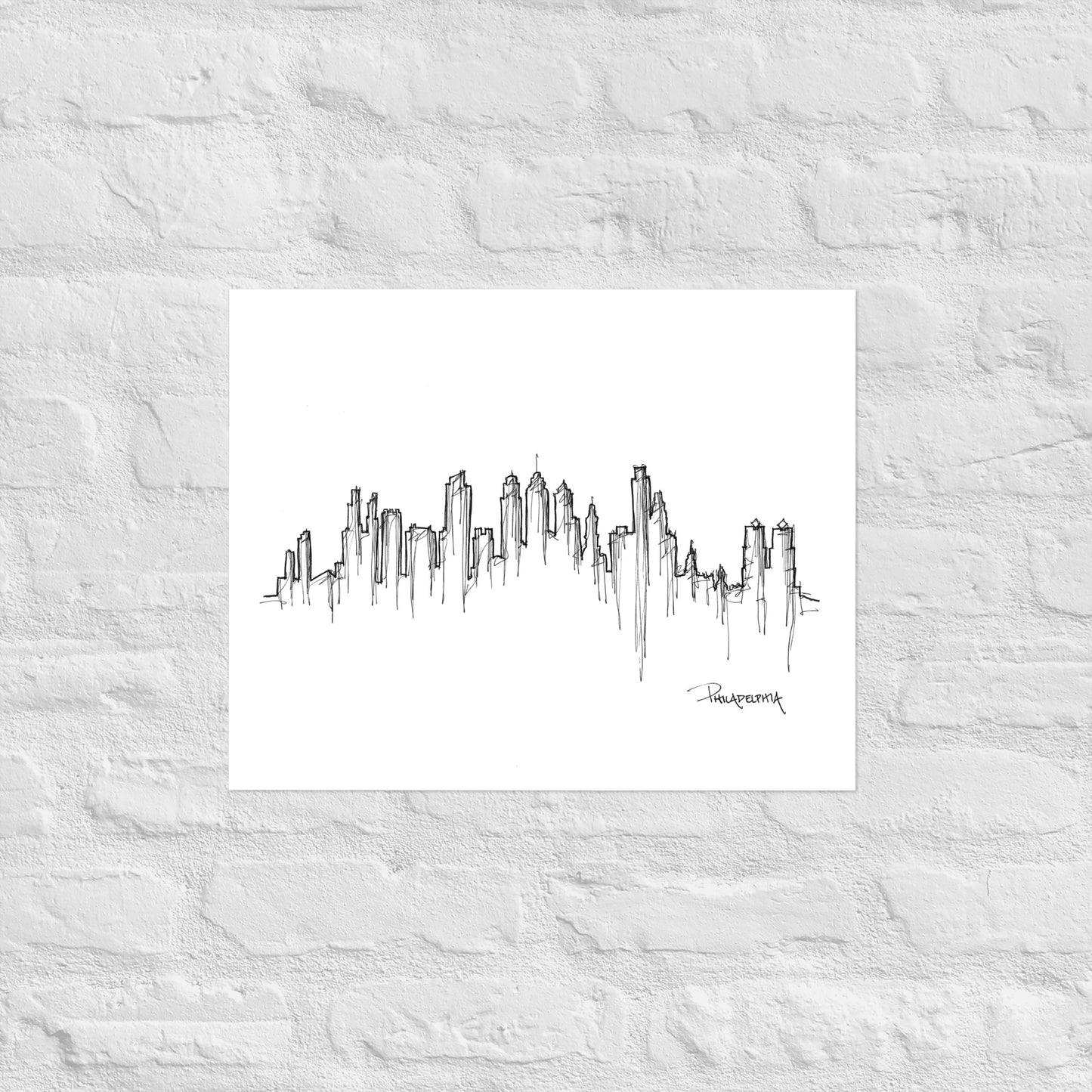 Philadelphia Skyline Art Print, Philadelphia Print, Philadelphia Poster, Wall Art, Original Art, Minimalist Art, Travel Gift, Home Decor