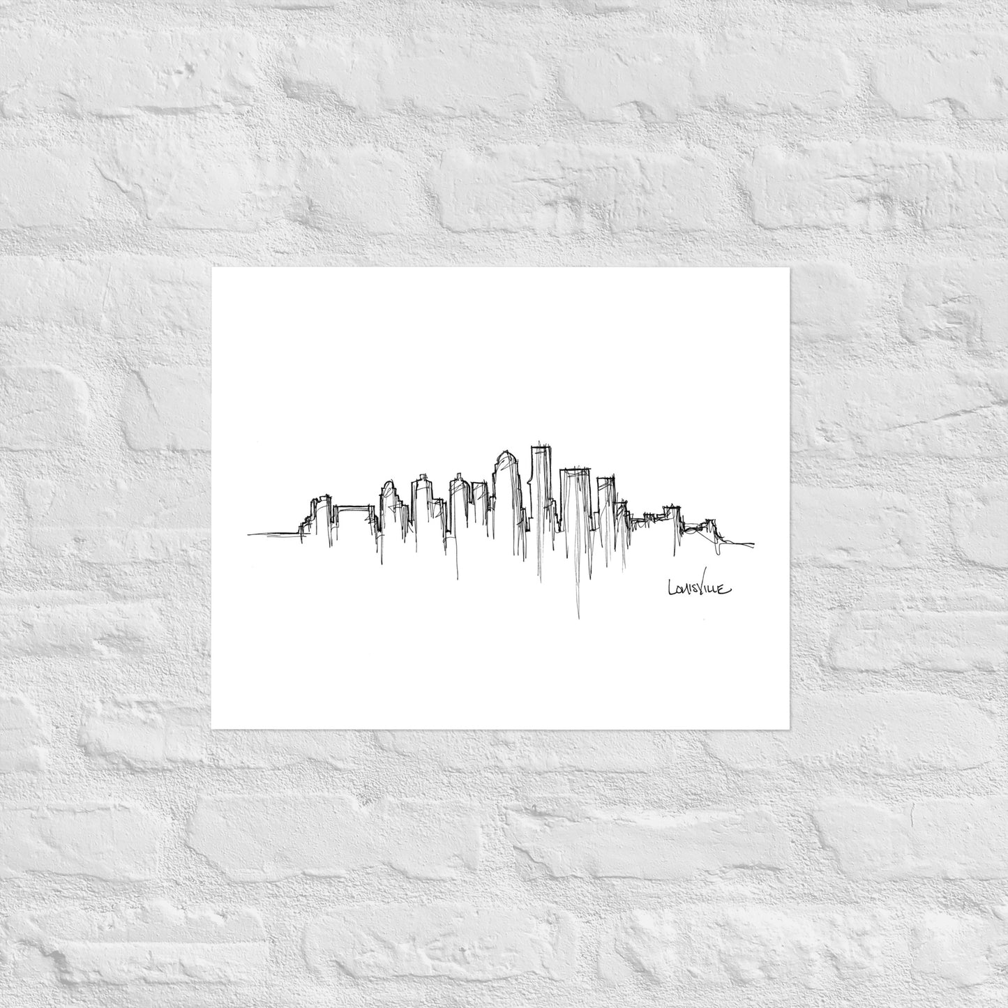 Louisville Skyline Art Print, Louisville Print, Louisville Poster, Wall Art, Original Art Minimalist Art Travel Gift Home Decor Office Decor