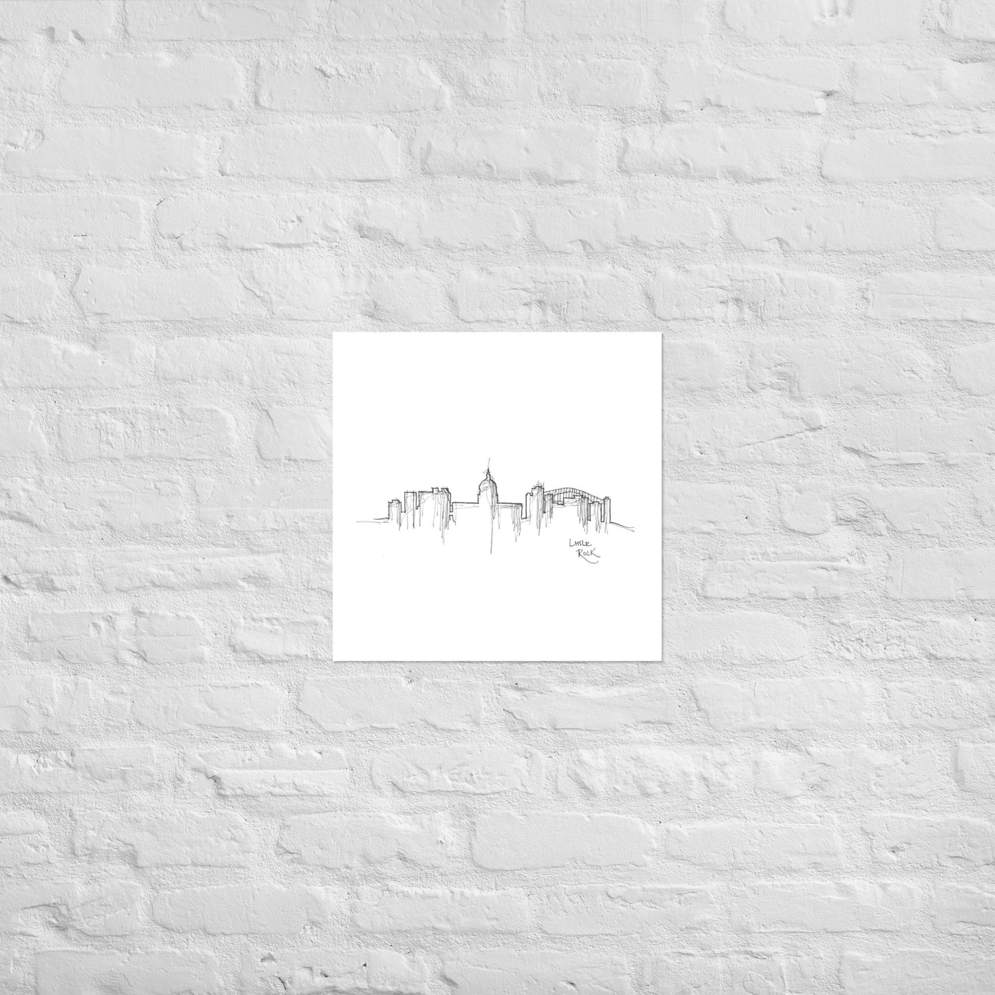 Little Rock Skyline Art Print, Little Rock Print, Little Rock Poster, Wall Art, Original Art Minimalist Art Travel Gift Home Decor Office