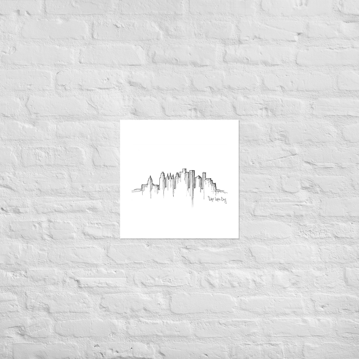 Salt Lake City Skyline Art Print, Salt Lake City Print, Salt Lake City Poster, Wall Art, Original Art, Minimalist Art Travel Gift Home Decor