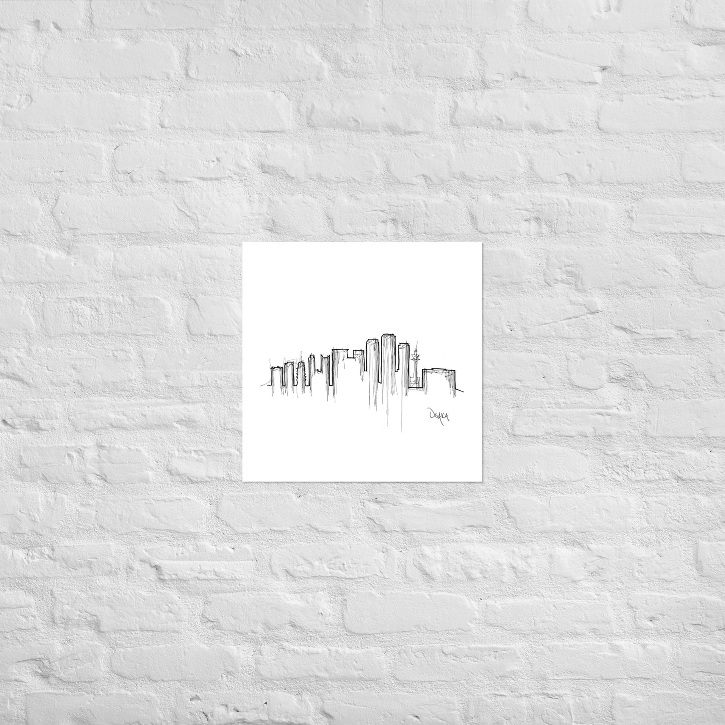 Osaka Skyline Art Print, Osaka Print, Osaka Poster, Wall Art, Original Art, Minimalist Art, Travel Gift, Home Decor, Office Decor
