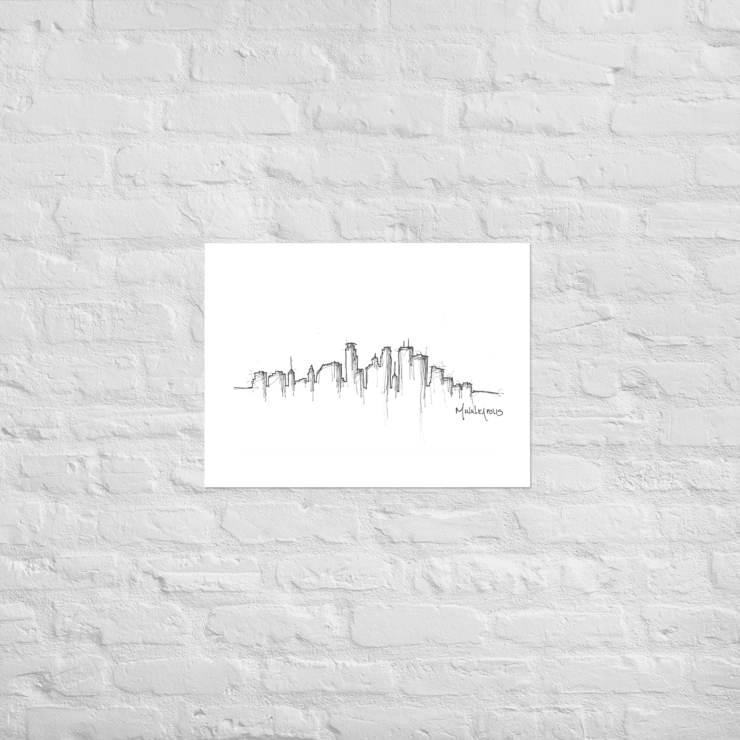 Minneapolis Skyline Art Print, Minneapolis Print, Minneapolis Poster, Wall Art, Original Art, Minimalist Art, Travel Gift, Home Decor