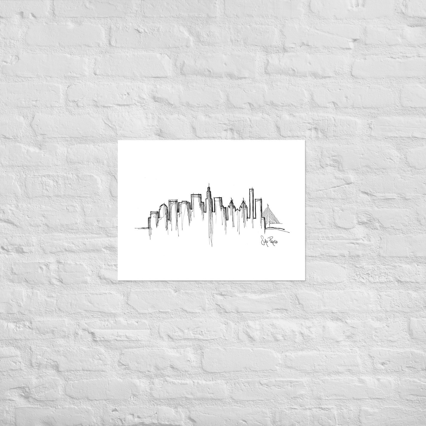 Sao Paulo Skyline Art Print, Sao Paulo Print, Sao Paulo Poster, Wall Art, Original Art, Minimalist Art Travel Gift Home Decor Office Decor