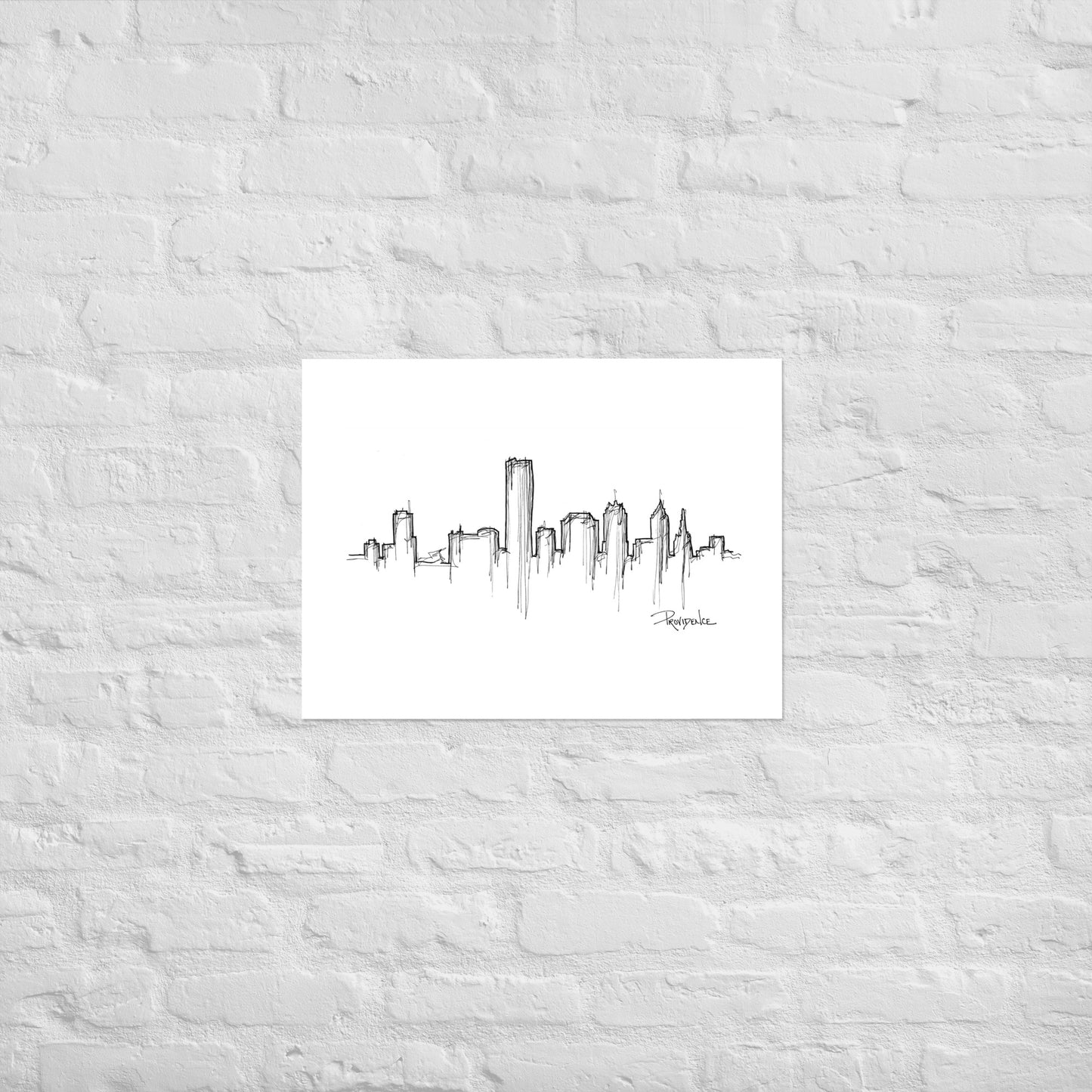 Providence Skyline Art Print, Providence Print, Providence Poster, Wall Art, Original Art, Minimalist Art, Travel Gift, Home Decor, Office