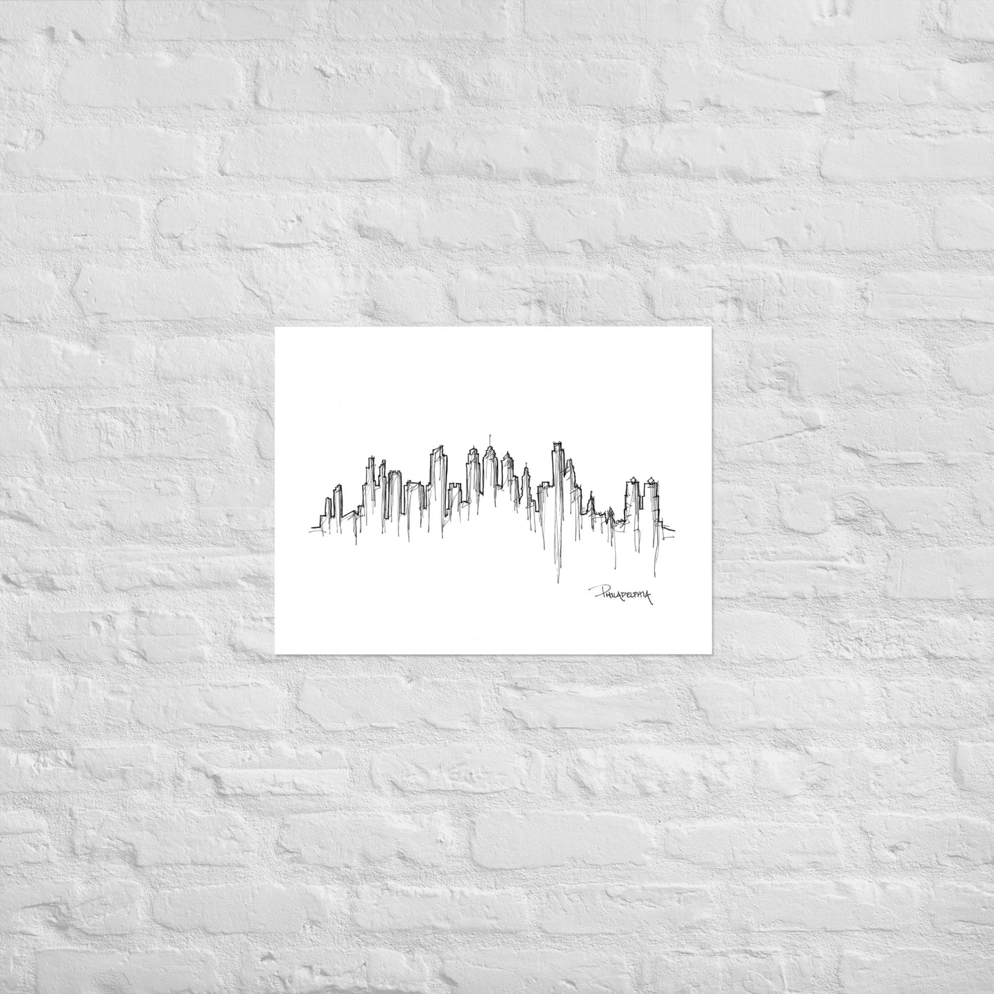 Philadelphia Skyline Art Print, Philadelphia Print, Philadelphia Poster, Wall Art, Original Art, Minimalist Art, Travel Gift, Home Decor