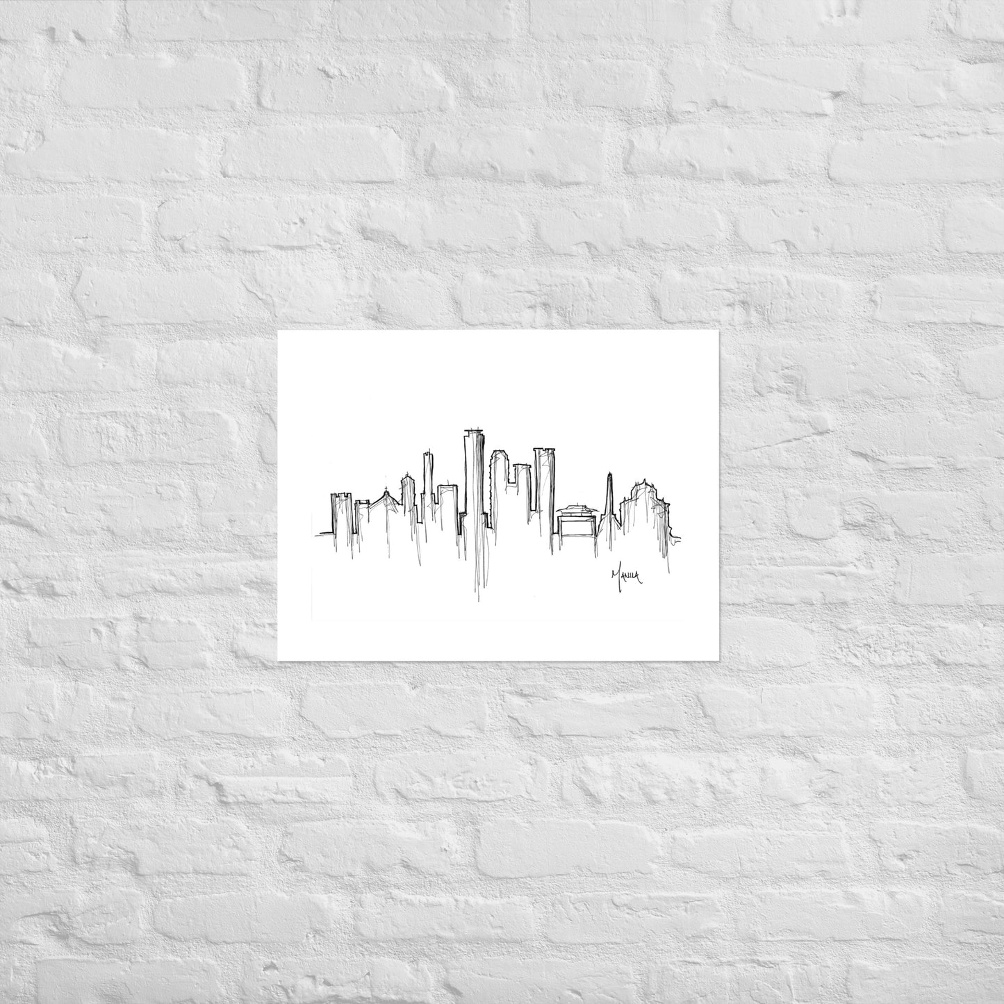 Manila Philippines Skyline Art Print, Manila Print, Manila Poster, Wall Art, Original Art Minimalist Art Travel Gift Home Decor Office Decor