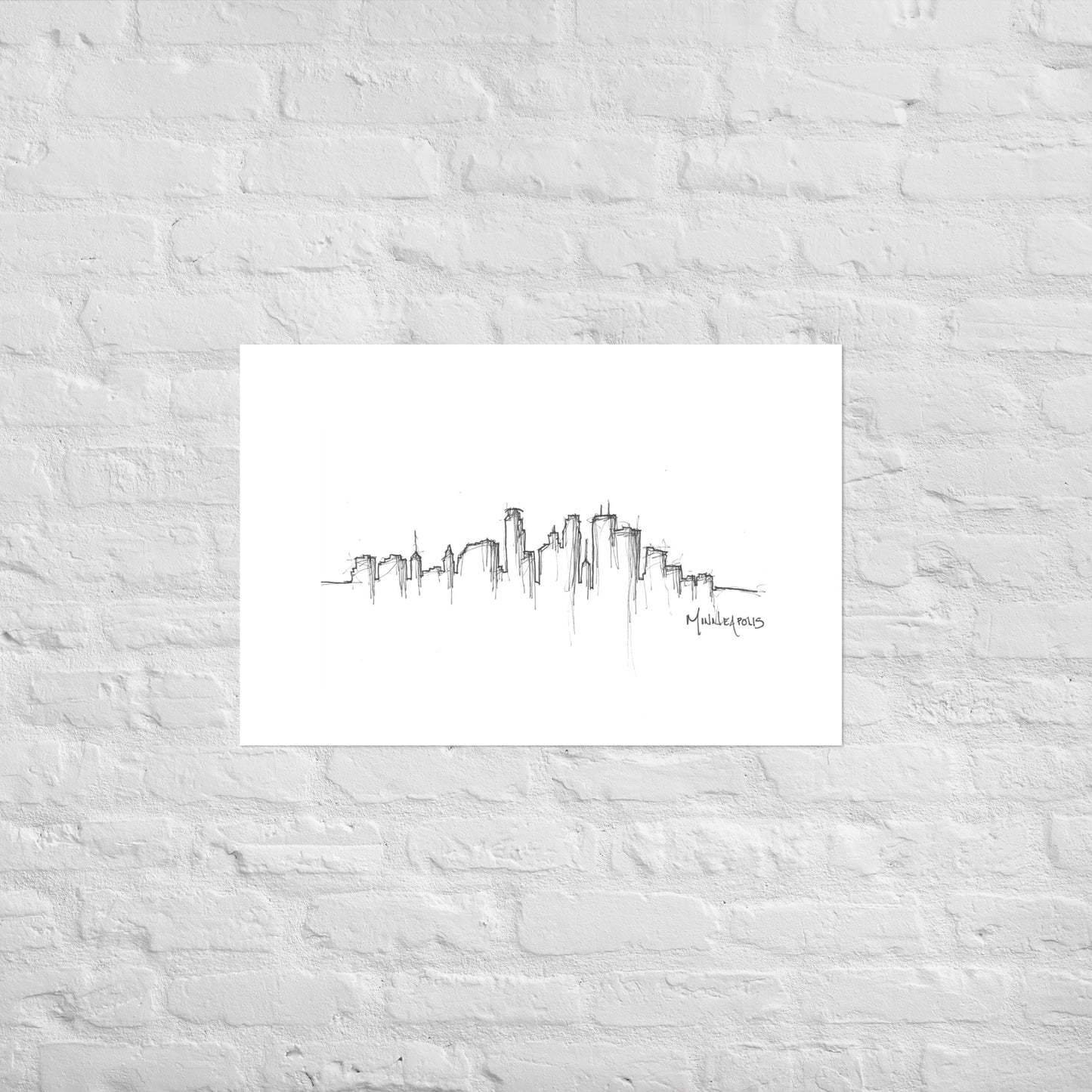 Minneapolis Skyline Art Print, Minneapolis Print, Minneapolis Poster, Wall Art, Original Art, Minimalist Art, Travel Gift, Home Decor