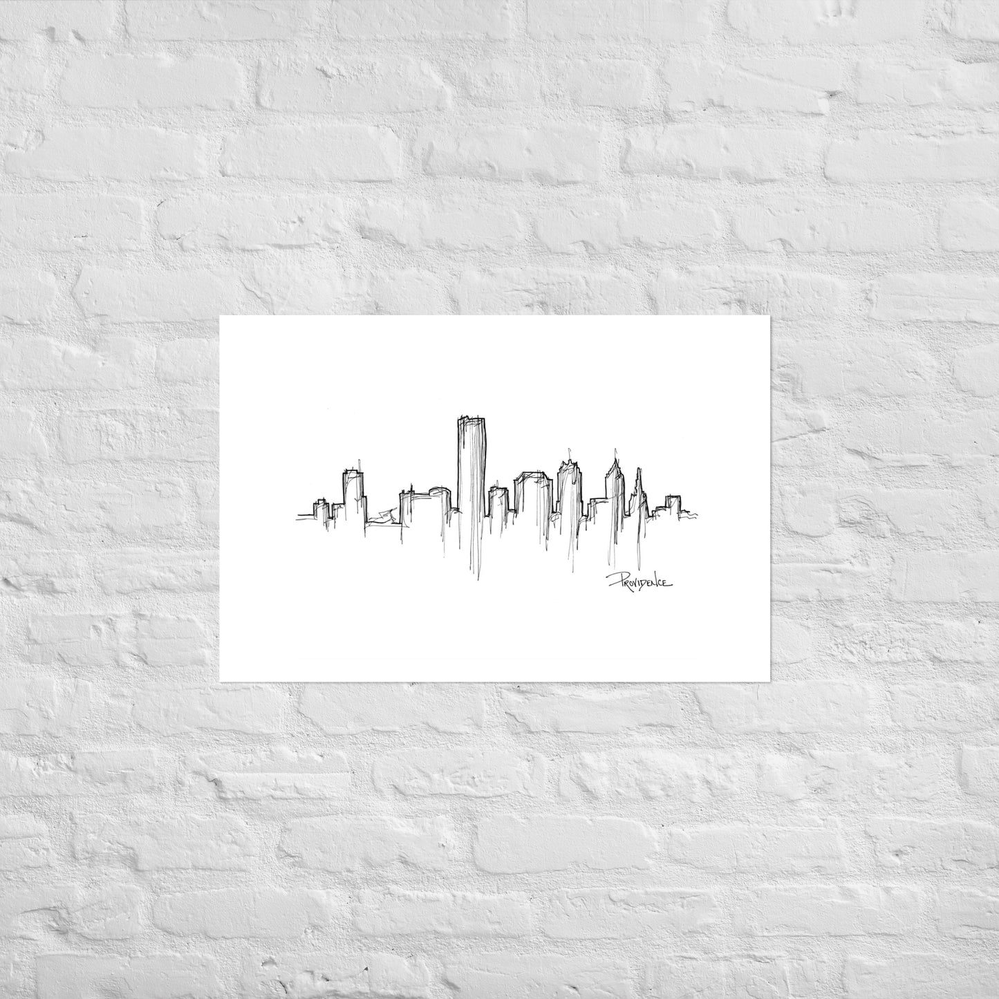 Providence Skyline Art Print, Providence Print, Providence Poster, Wall Art, Original Art, Minimalist Art, Travel Gift, Home Decor, Office