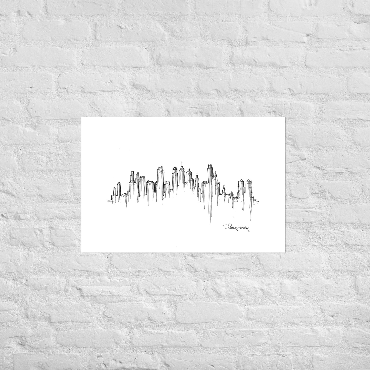 Philadelphia Skyline Art Print, Philadelphia Print, Philadelphia Poster, Wall Art, Original Art, Minimalist Art, Travel Gift, Home Decor