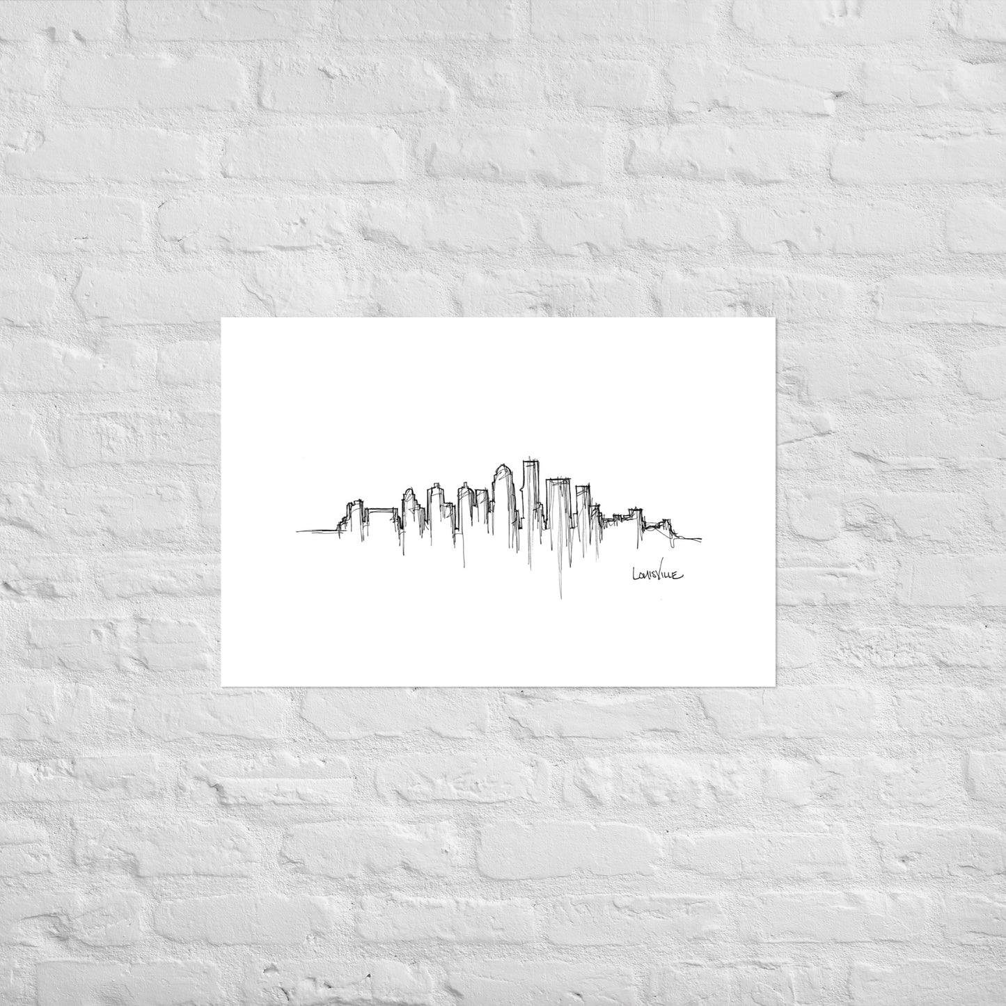 Louisville Skyline Art Print, Louisville Print, Louisville Poster, Wall Art, Original Art Minimalist Art Travel Gift Home Decor Office Decor
