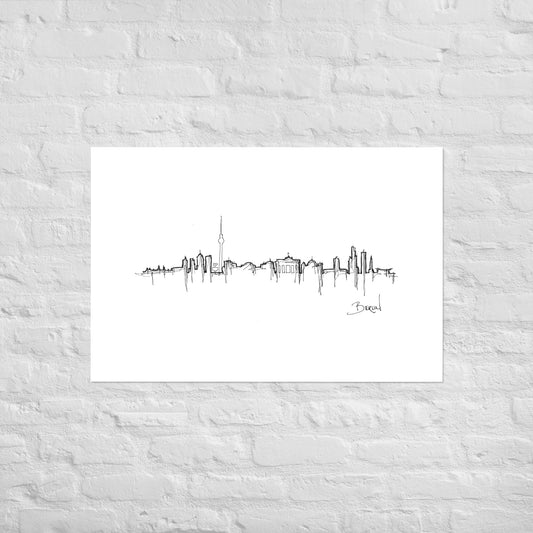 Berlin Skyline Art Print, Berlin Print, Berlin Poster, Wall Art, Original Art Minimalist Art Travel Gift Home Decor Office Decor