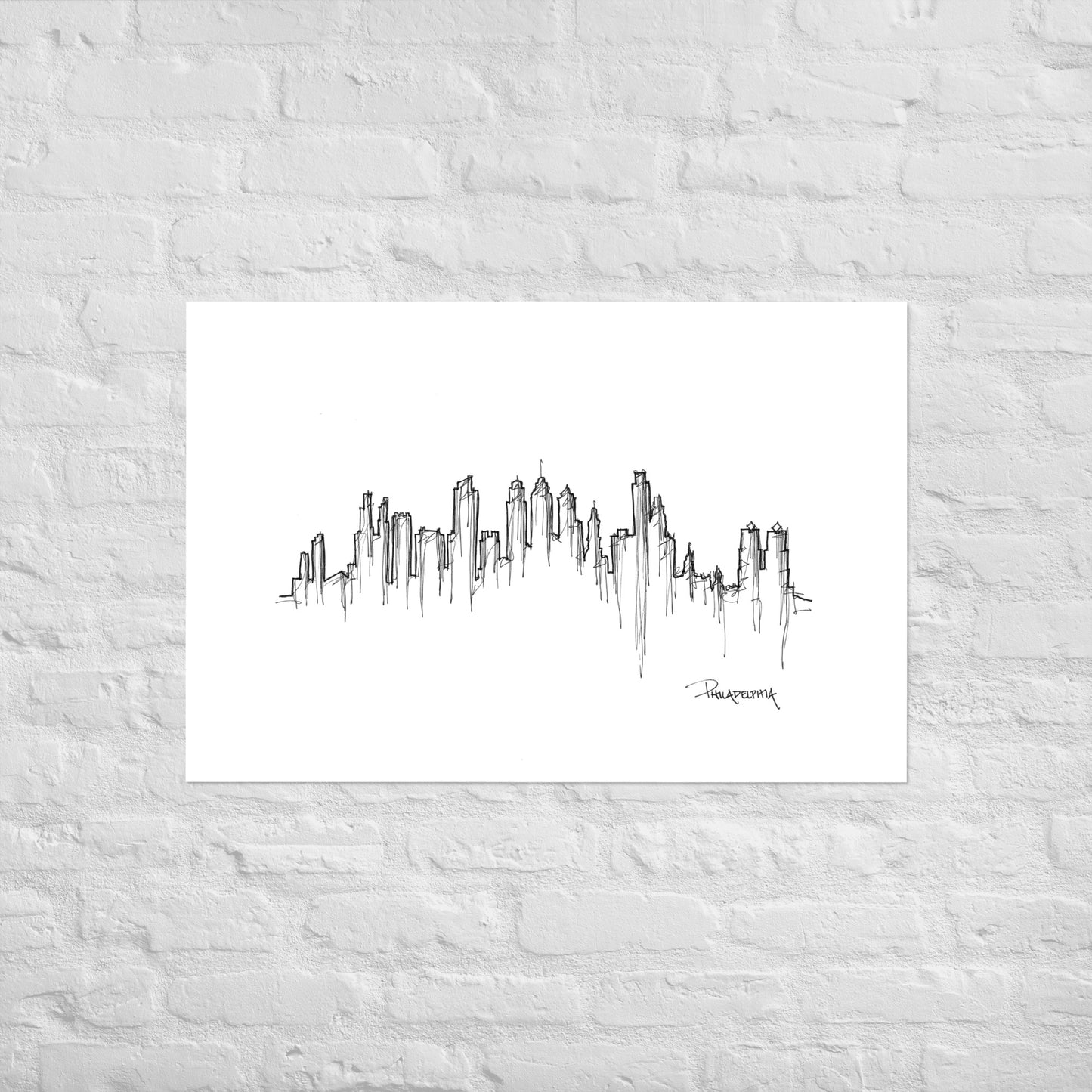 Philadelphia Skyline Art Print, Philadelphia Print, Philadelphia Poster, Wall Art, Original Art, Minimalist Art, Travel Gift, Home Decor