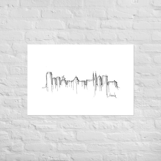 Helena Montana Skyline Art Print, Helena Print, Helena Poster, Wall Art, Original Art Minimalist Art Travel Gift Home Decor Office Decor