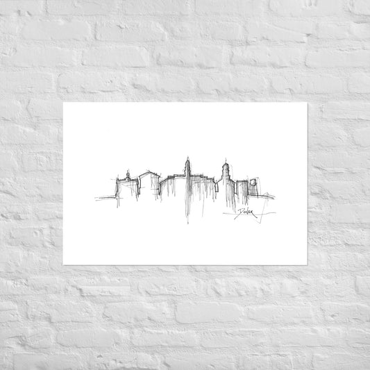 Dover Delaware Skyline Art Print
