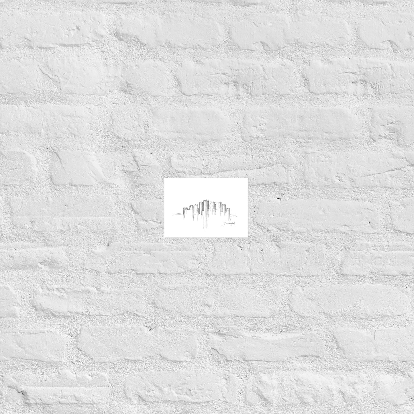 Birmingham Skyline Art Print, Birmingham Print, Birmingham Poster, Wall Art, Original Art Minimalist Art Travel Gift Home Decor Office Decor