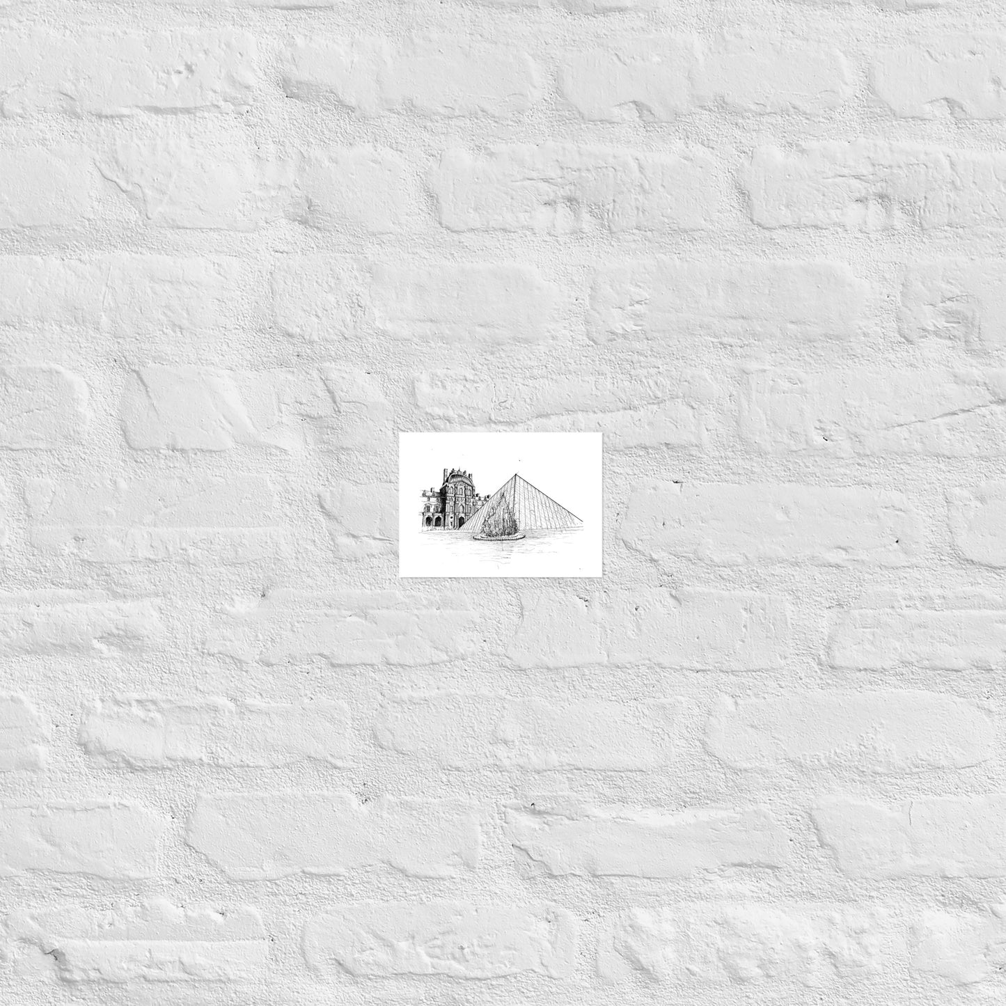 Louvre Paris Art Print, Wall Art, The Louvre Museum, Architecture Art, Black and White, Original Art, Office Decor, Travel Gift, Home Decor