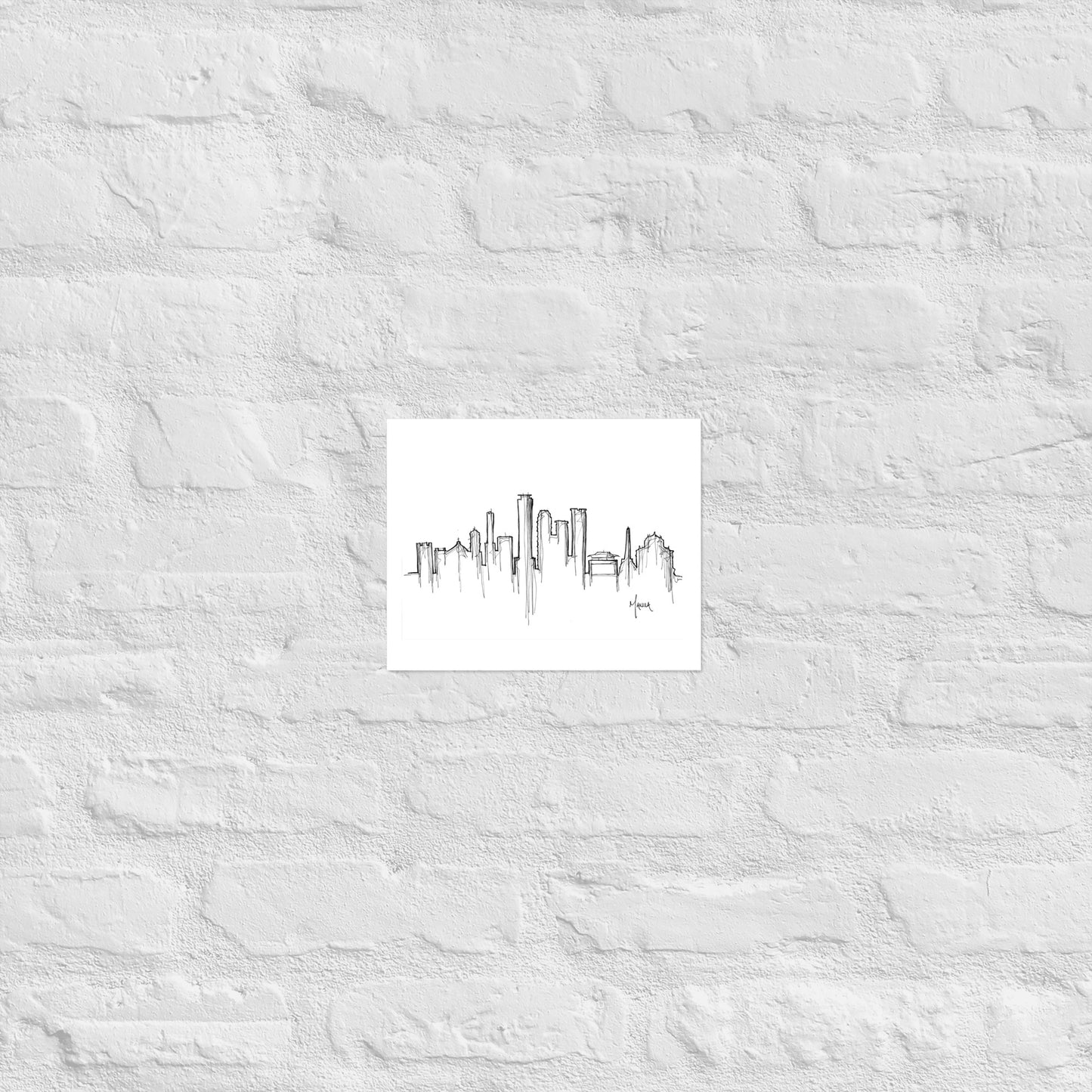 Manila Philippines Skyline Art Print, Manila Print, Manila Poster, Wall Art, Original Art Minimalist Art Travel Gift Home Decor Office Decor